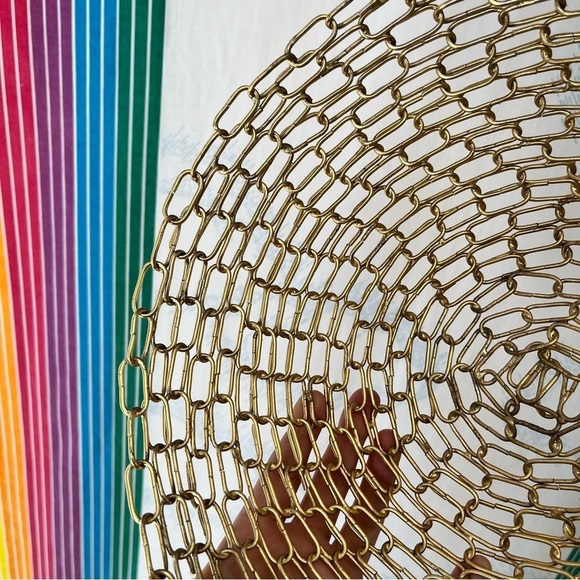 VINTAGE gold chain art style fruit basket - Picture 3 of 4